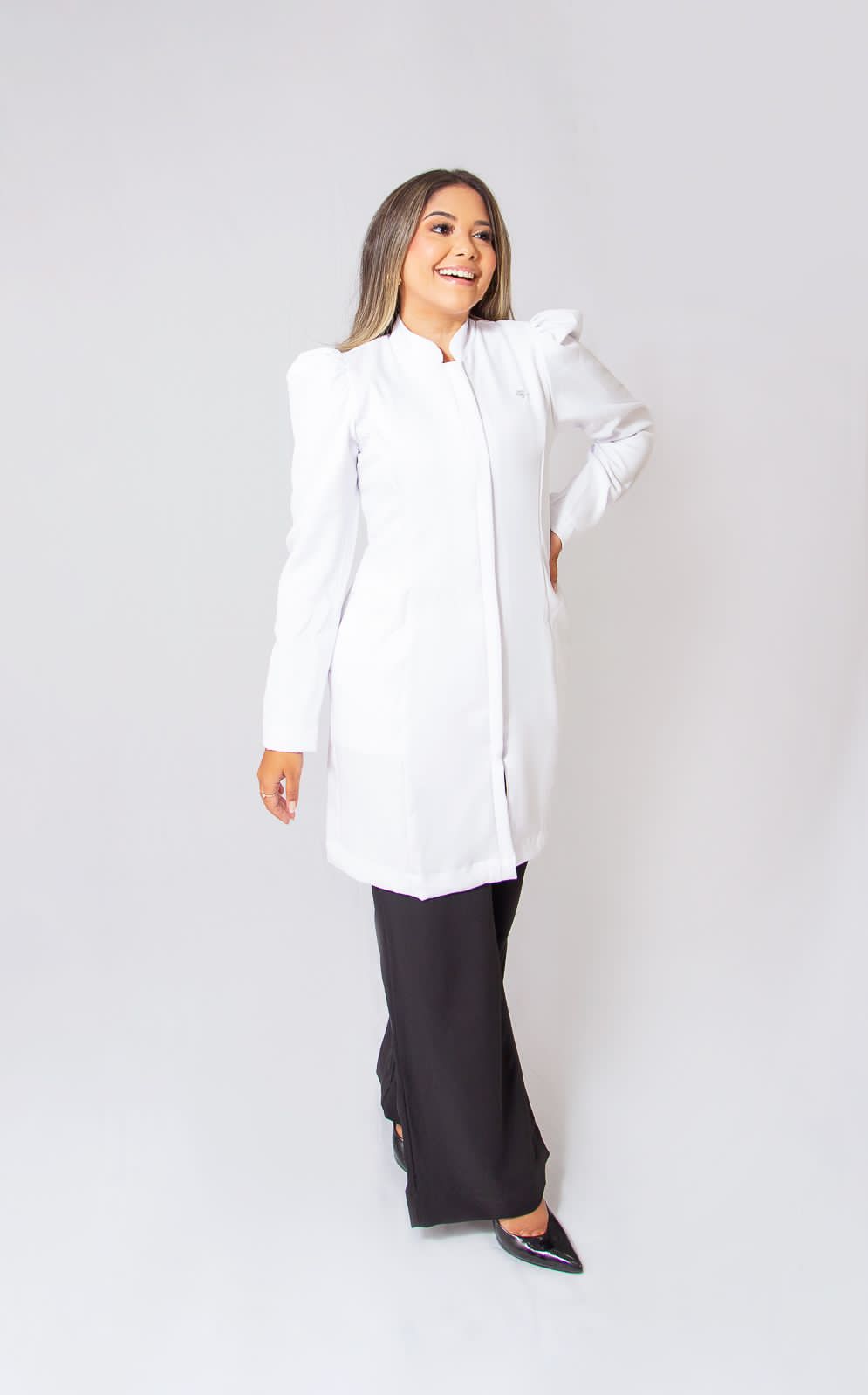 JALECO LARA - EM CREPE DE ALFAIATARIA