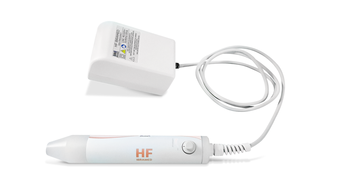 Aparelho de Alta Frequência Portátil para Tratamento Facial e Capilar – HF Ibramed