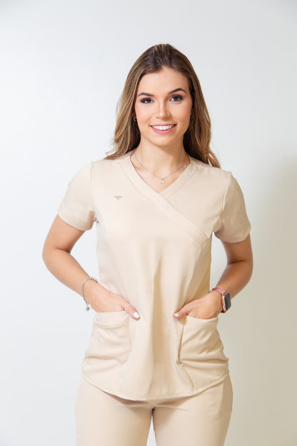 SCRUB LAURA - EM CREPE DE ALFAIATARIA