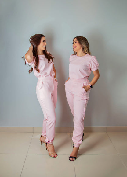 SCRUB DIAMANTE - EM CREPE DE ALFAIATARIA