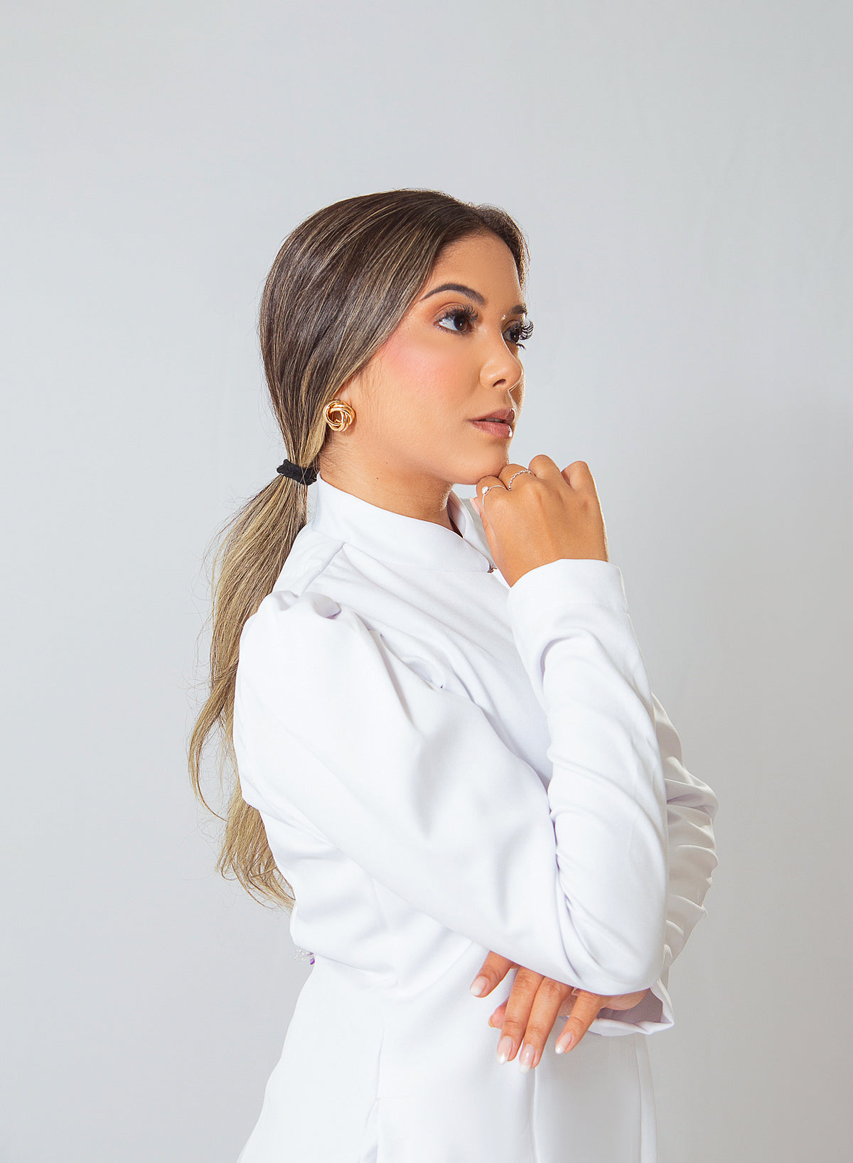 JALECO LARA - EM CREPE DE ALFAIATARIA