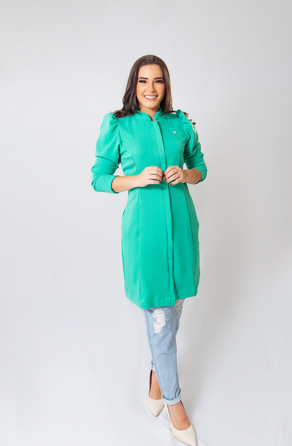JALECO LARA - EM CREPE DE ALFAIATARIA