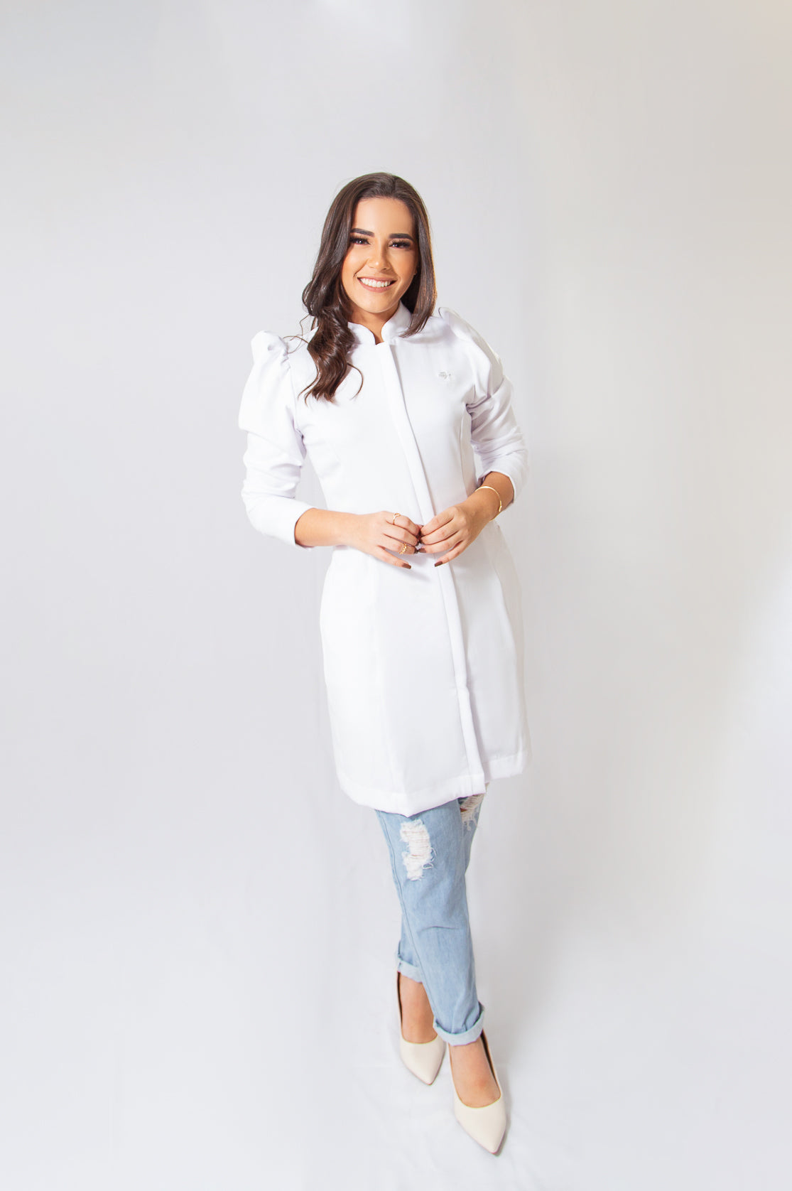 JALECO LARA - EM CREPE DE ALFAIATARIA