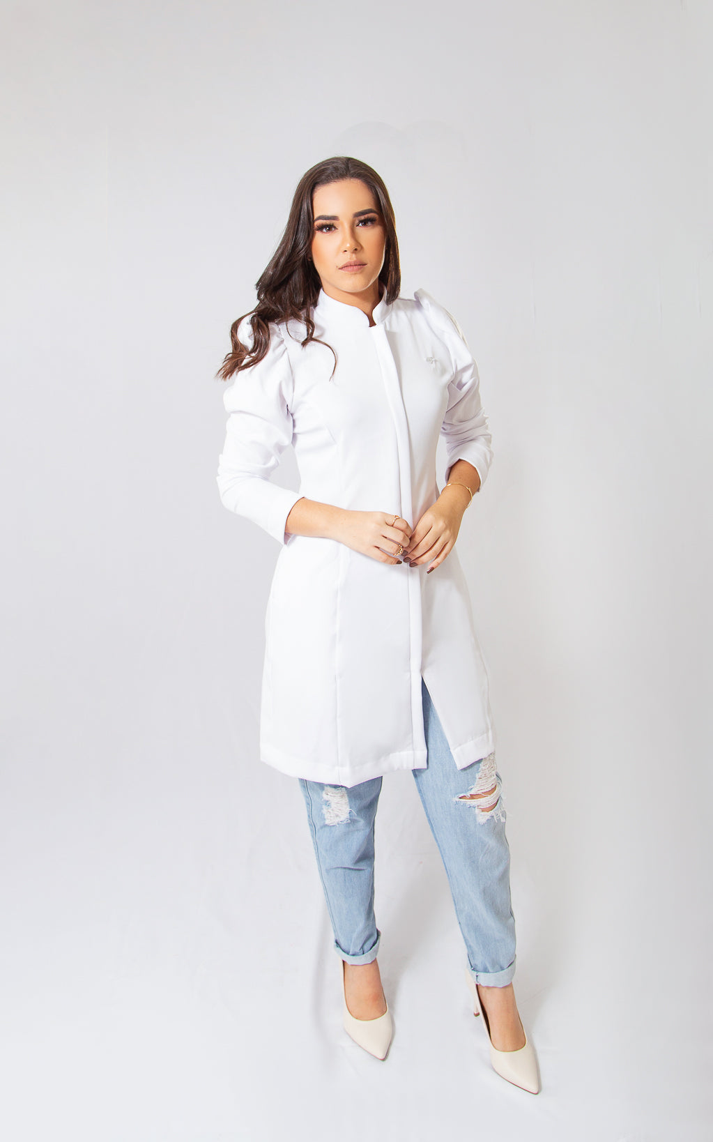 JALECO LARA - EM CREPE DE ALFAIATARIA
