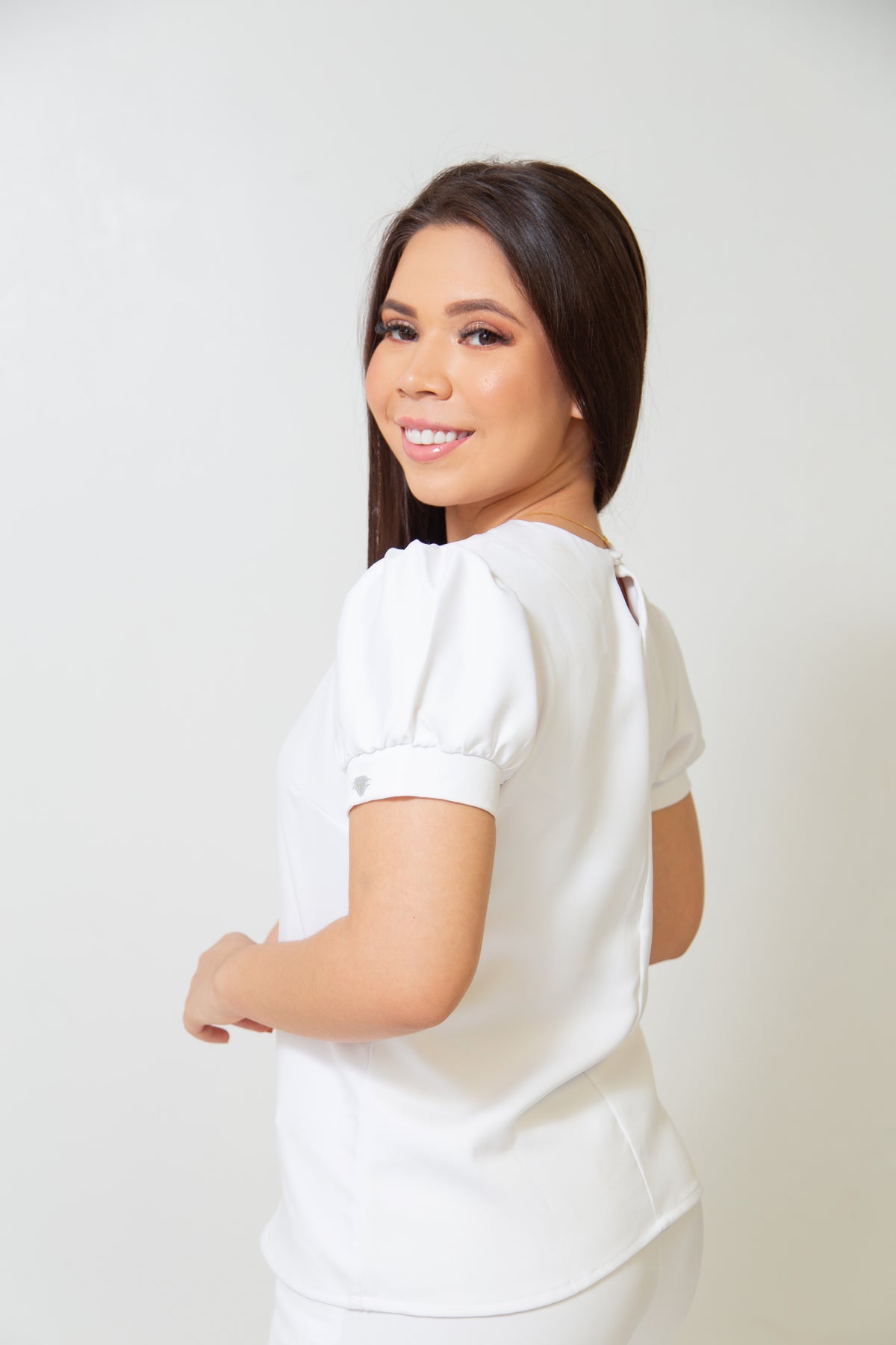SCRUB DIAMANTE - EM CREPE DE ALFAIATARIA