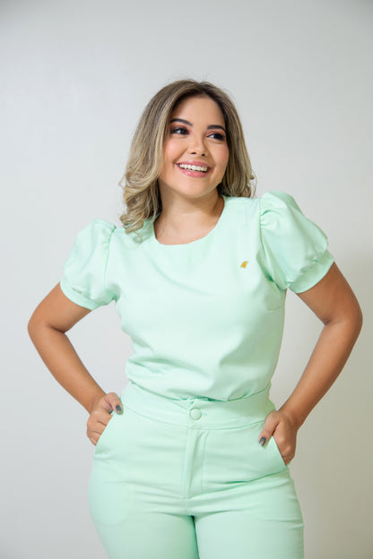 SCRUB DIAMANTE - EM CREPE DE ALFAIATARIA