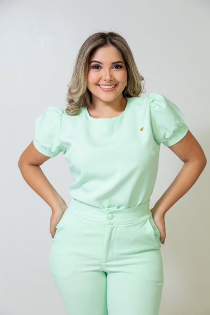 SCRUB DIAMANTE - EM CREPE DE ALFAIATARIA
