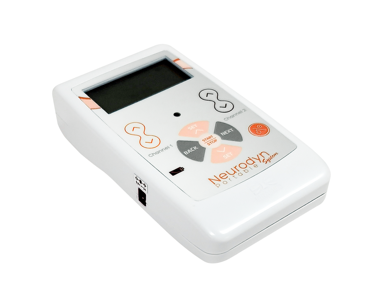 Aparelho de Eletroterapia Portátil com 5 Correntes e 2 Canais – Neurodyn Portable System Ibramed