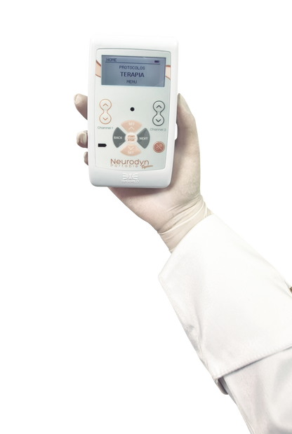 Aparelho de Eletroterapia Portátil com 5 Correntes e 2 Canais – Neurodyn Portable System Ibramed