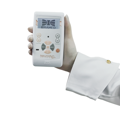 Aparelho de Eletroterapia Portátil com 5 Correntes e 2 Canais – Neurodyn Portable System Ibramed