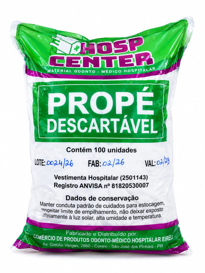 Propé Descartável de TNT Branco com Elástico