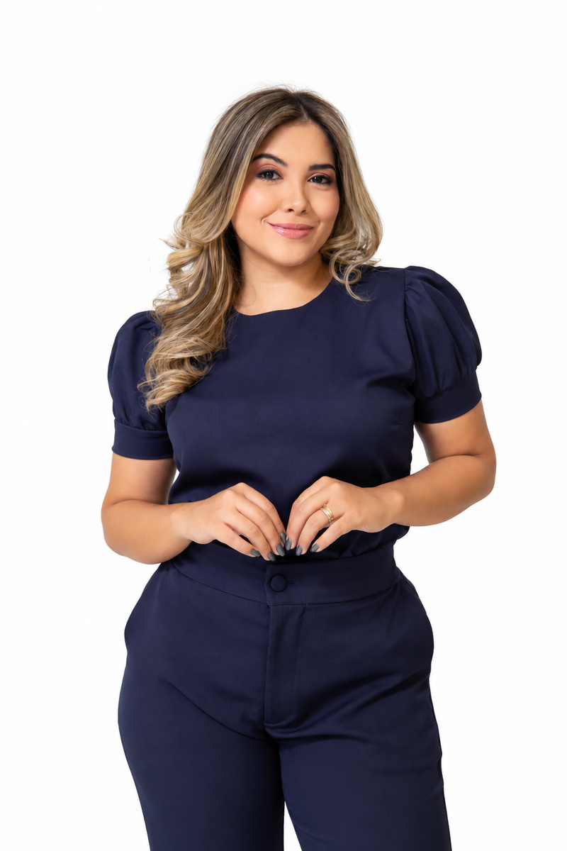 SCRUB DIAMANTE - EM CREPE DE ALFAIATARIA